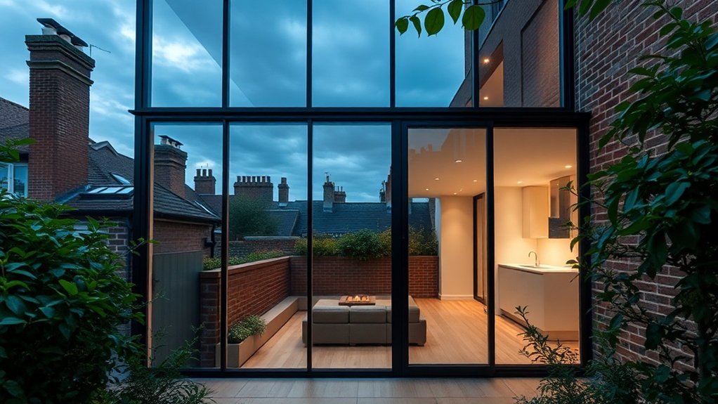 Glass Extension Walls Lee